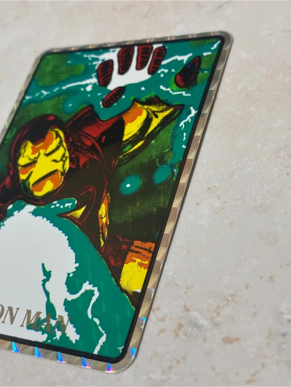 Marvel Iron Man Holographic Card - Green, Yellow, Red